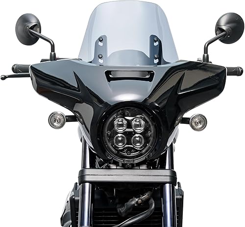 Vista 24 de Carenado de motocicleta para Honda Rebel CMX 1100 Rebel1100 CMX1100 CMX1100 2021 2022 2023 2024 2025 2026 Máscara de viento deflector cubierta gris