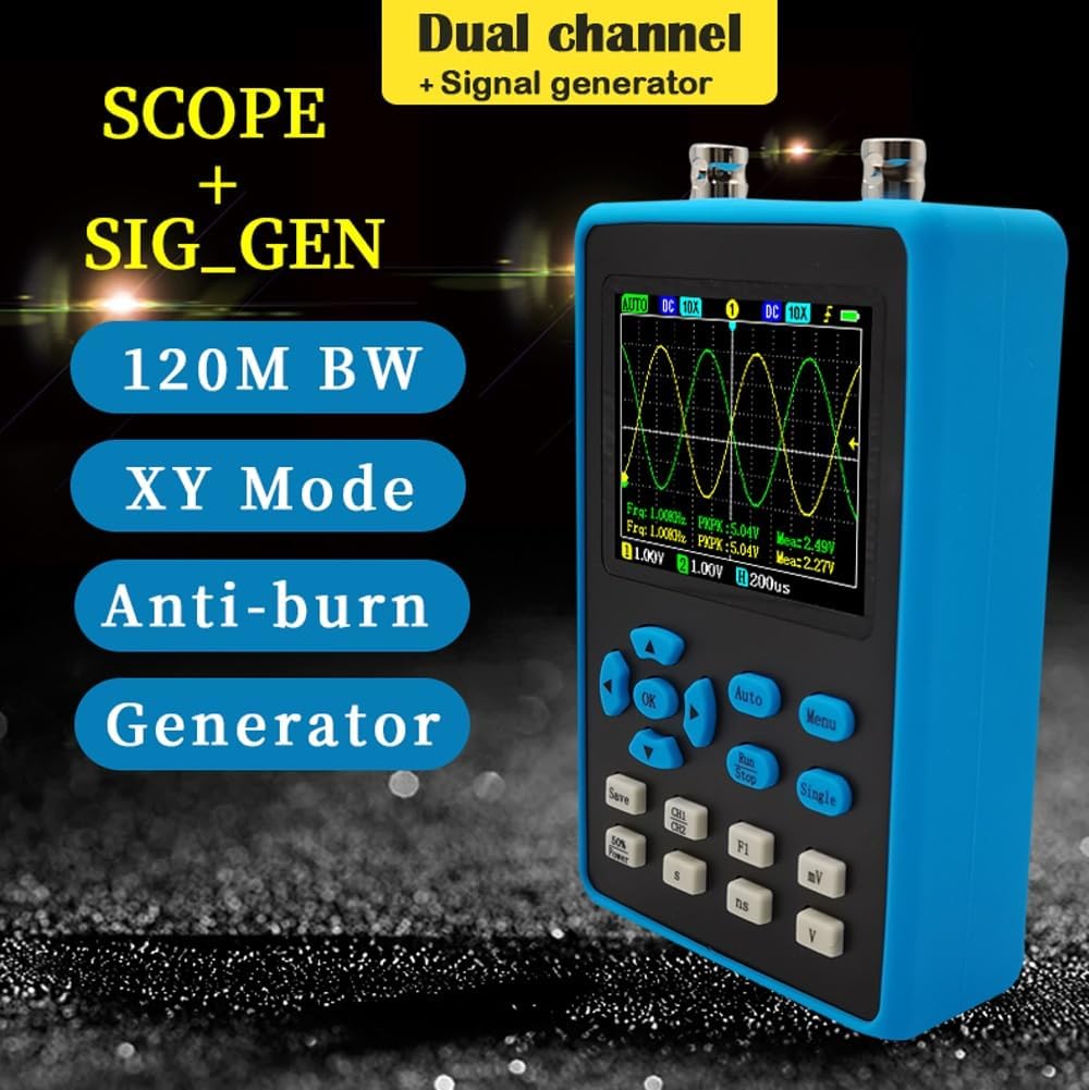 DSO2512G Digital Oscilloscope with features highlighted