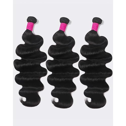 Human Hair Bundles Body Wave Bundles Human Hair 12A Brazilian Virgin Human Hair 100% Unprocessed 18 20 22 Inch 3 Bundles Weave Hair Bundles Natural Black