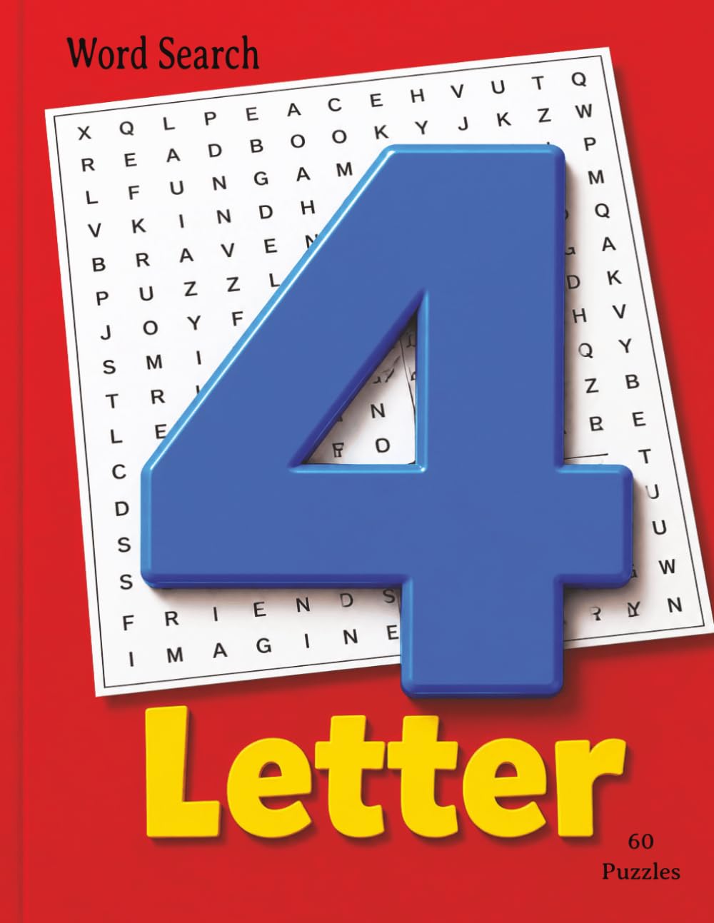 4 Letter Word Search: Collection of Friendly 4 Letter Words Search Puzzles