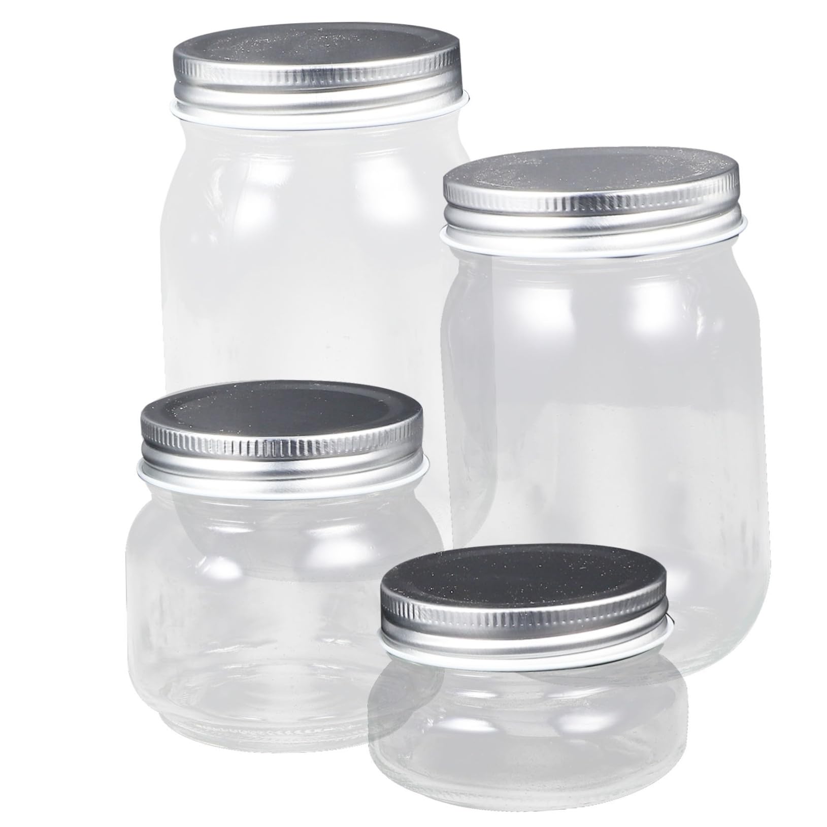 Alipis 4piezas Tarros De Transparentes Tapa Para Mermelada y Almacenamiento De Miel De Frascos Multiuso Para Encurtidos y Especias