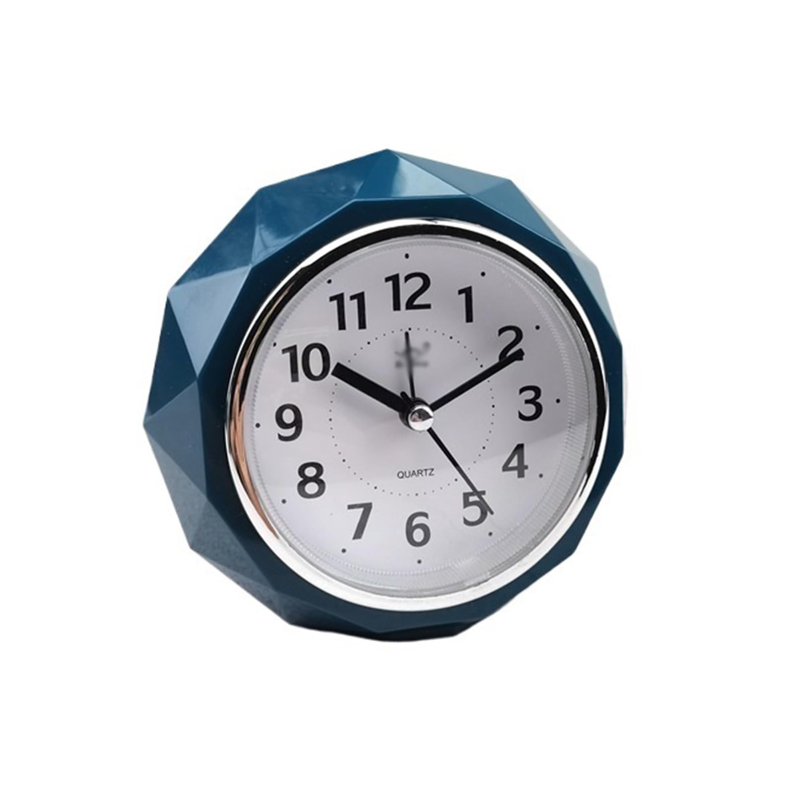 BMKGODN alarm clock， Alarm Clocks Creative Diamond-Shape Small Mute Bedside Electronic Round Number Double Bell(Blue)