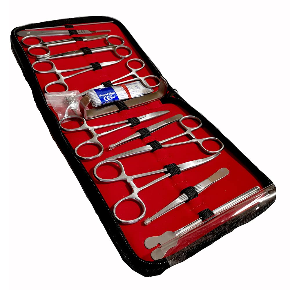 Kit de disección de biología de 26 piezas con cuchillas de bisturí para experimentos de anatomía de laboratorio de estudiantes
