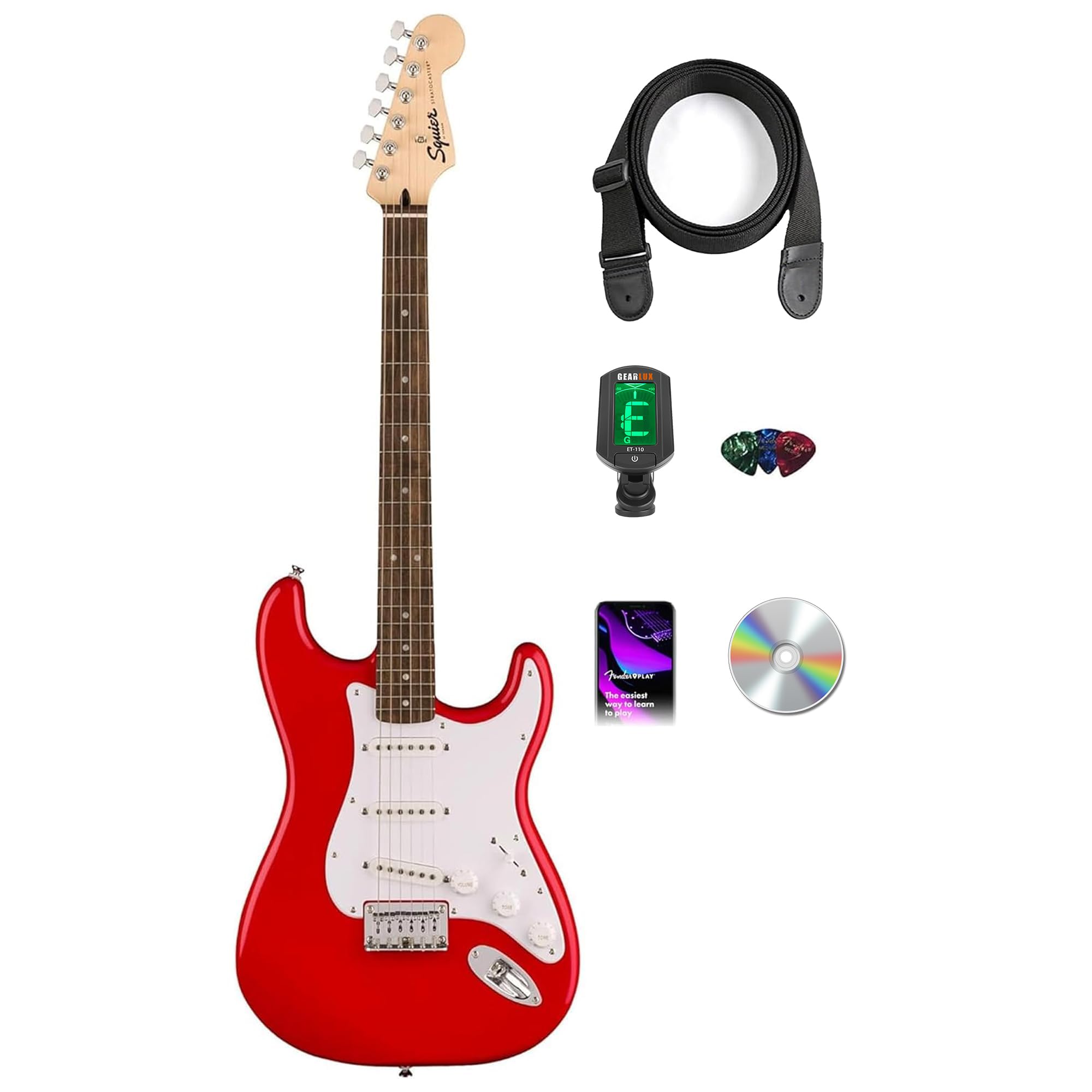 Amazon.com: Fender Squier Sonic Stratocaster HT - Torino Red