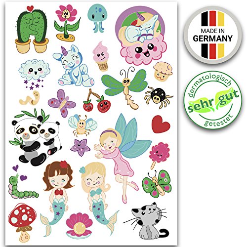 Ahimsa Glow Tatuajes Temporales Metálicos para Niñas, Probados Dermatológicamente Muy Bueno