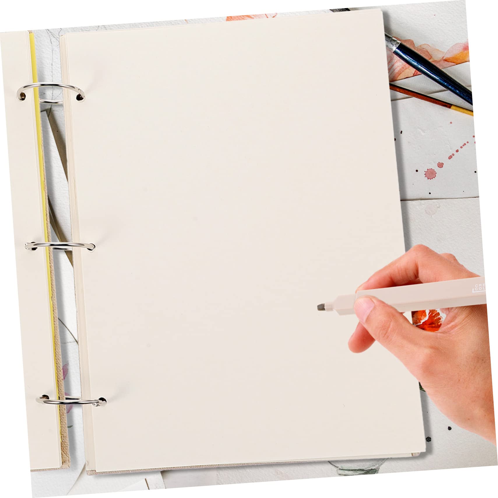 Carnet de croquis pour artistes 60 feuilles, 120 pages, couverture en lin