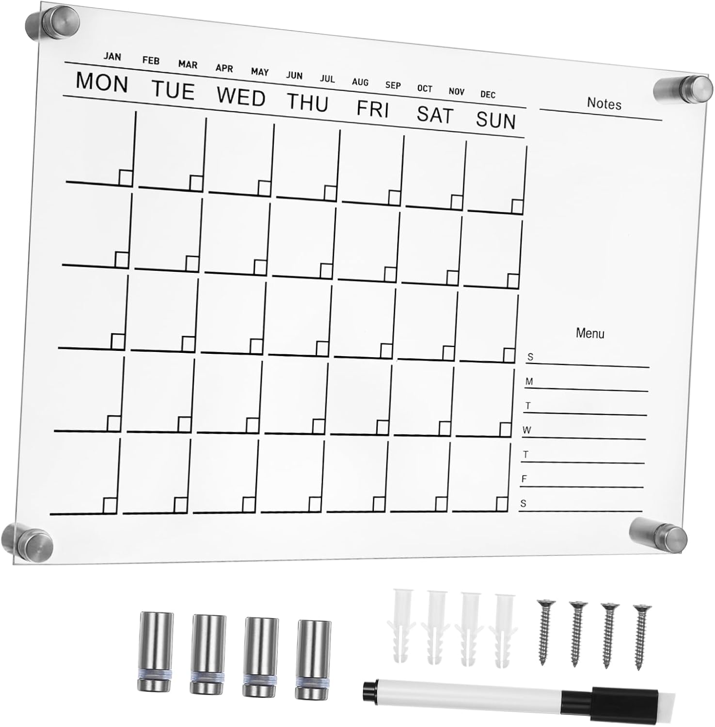 MAGICLULU 2 Sets Weekly Planner Board Wall Sticker Decor