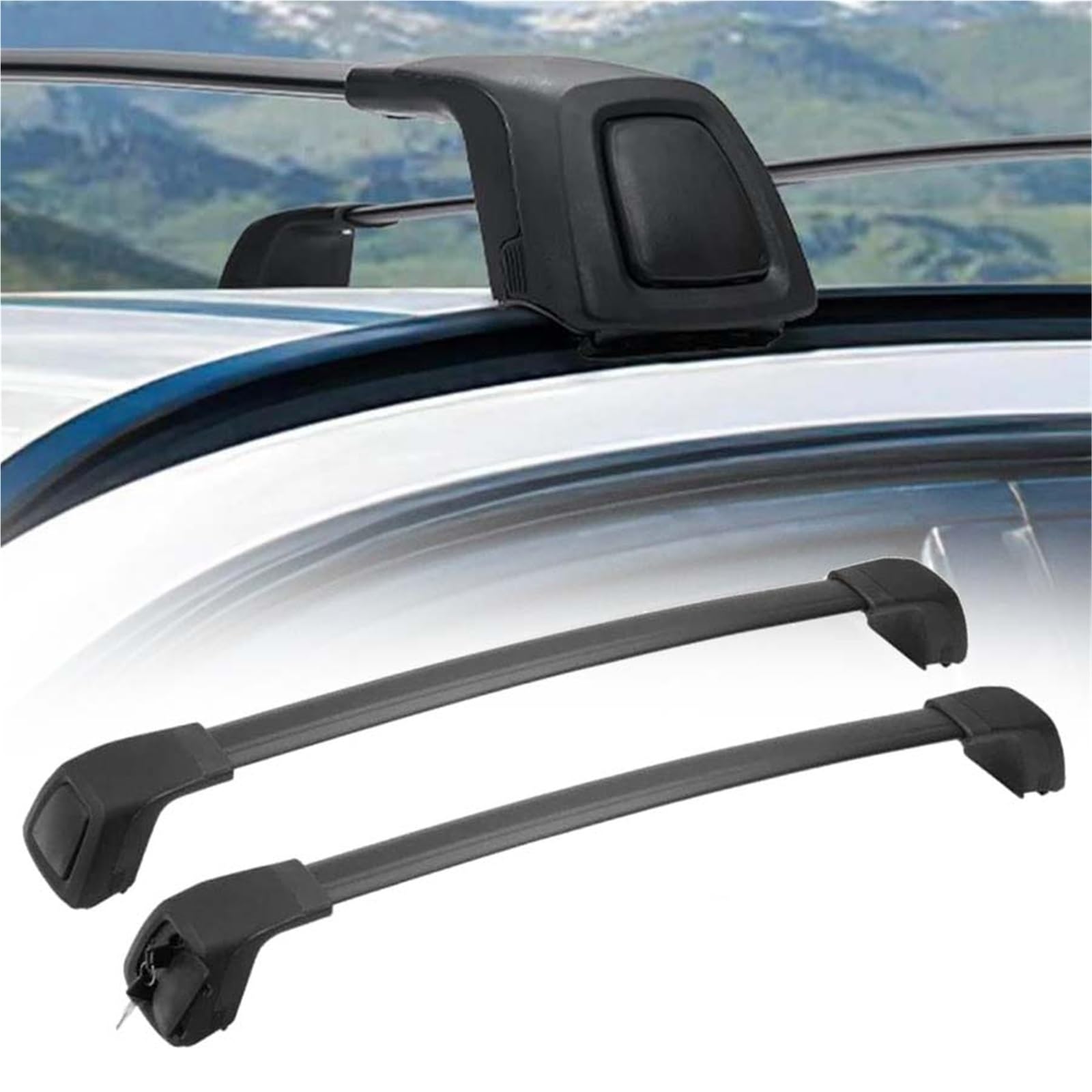 Barras de techo para Hyundai Palisade 2019-2024 de aluminio con cerradura de seguridad