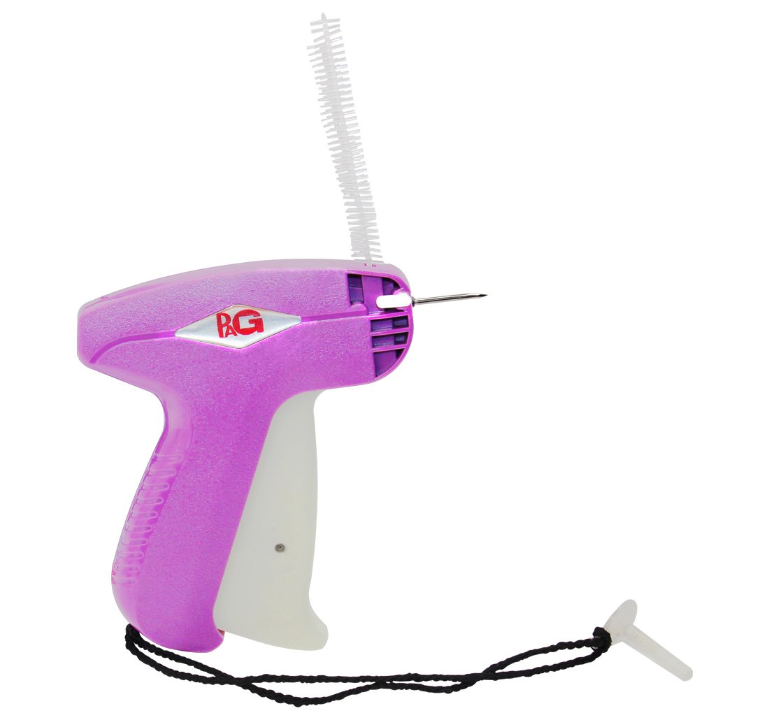 PAG Standard Tagging Gun Price Tag Attacher Gun for Clothing with 5 Needles and 2000 2" Barbs Fasteners, Purple