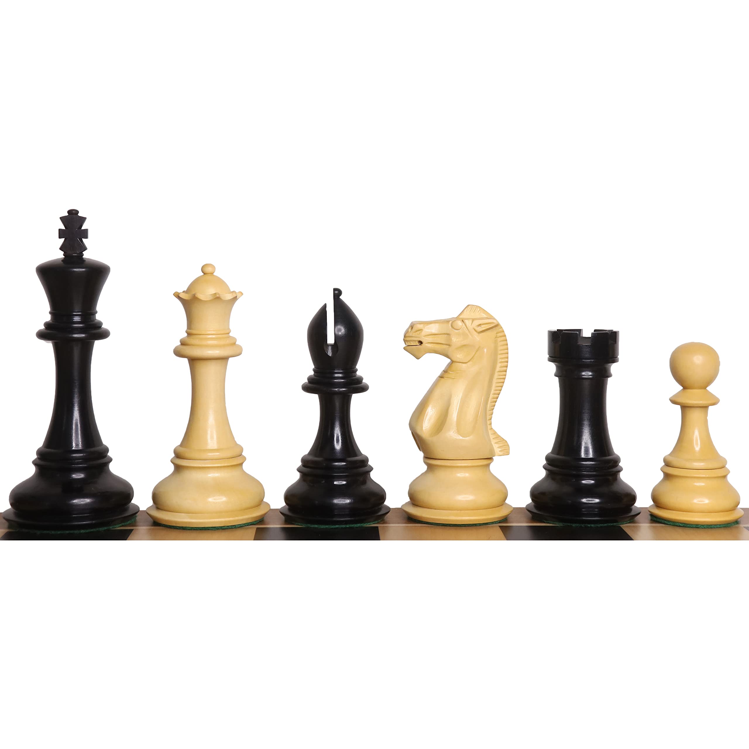 RoyalChessMall - Set di scacchi Jumbo Pro Staunton di lusso da 16 cm, in legno di ebano, peso triplo
