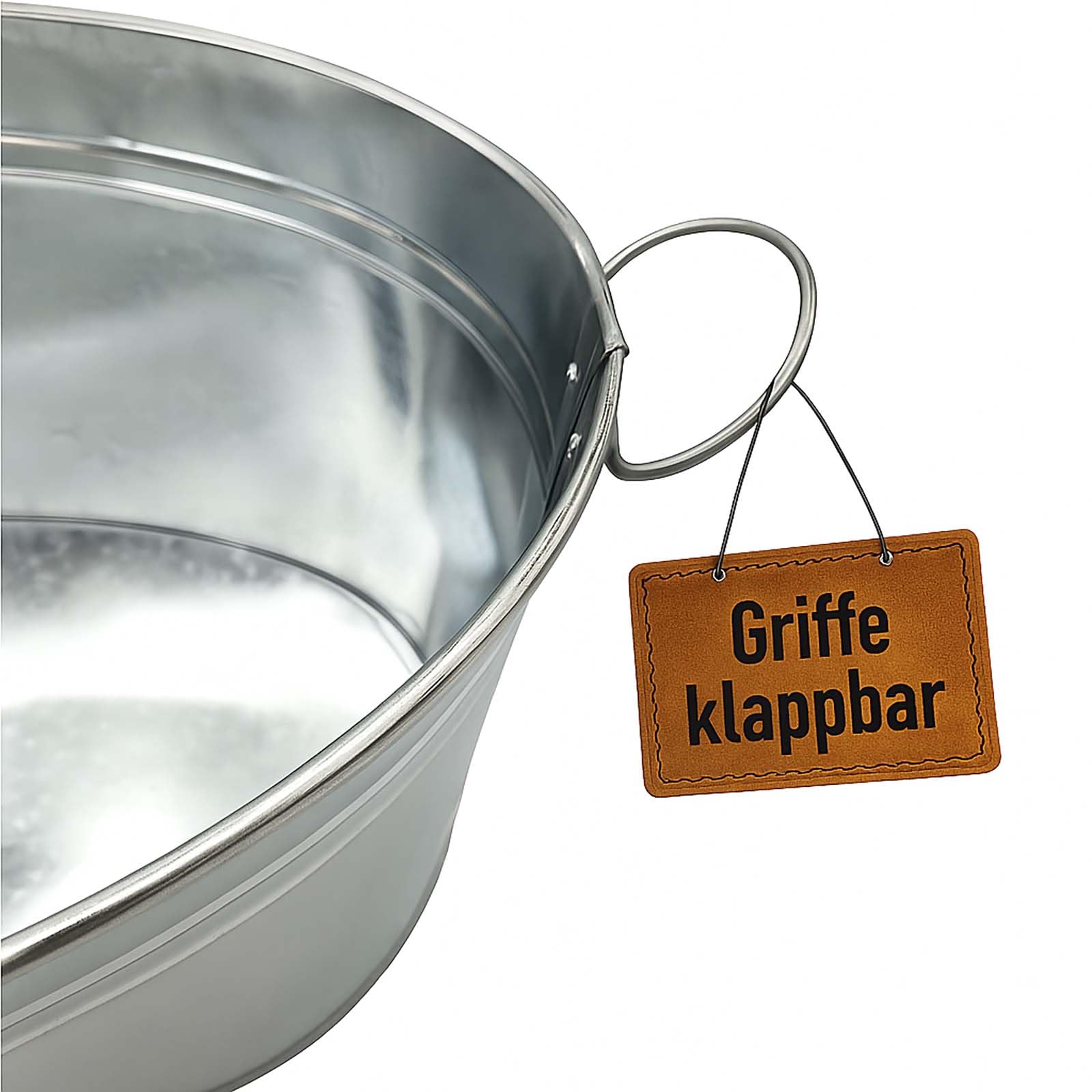 BURI 1x Drankwanne met handgreep 24 Liter