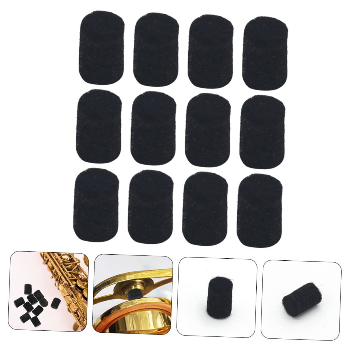 Mikinona 12piezas Protector De Pilar De Fieltro Repuestos Para Saxofón Accesorios Para Saxofón Para Talleres De Reparación De Instrumento Musical Columna De Fieltro Profesional