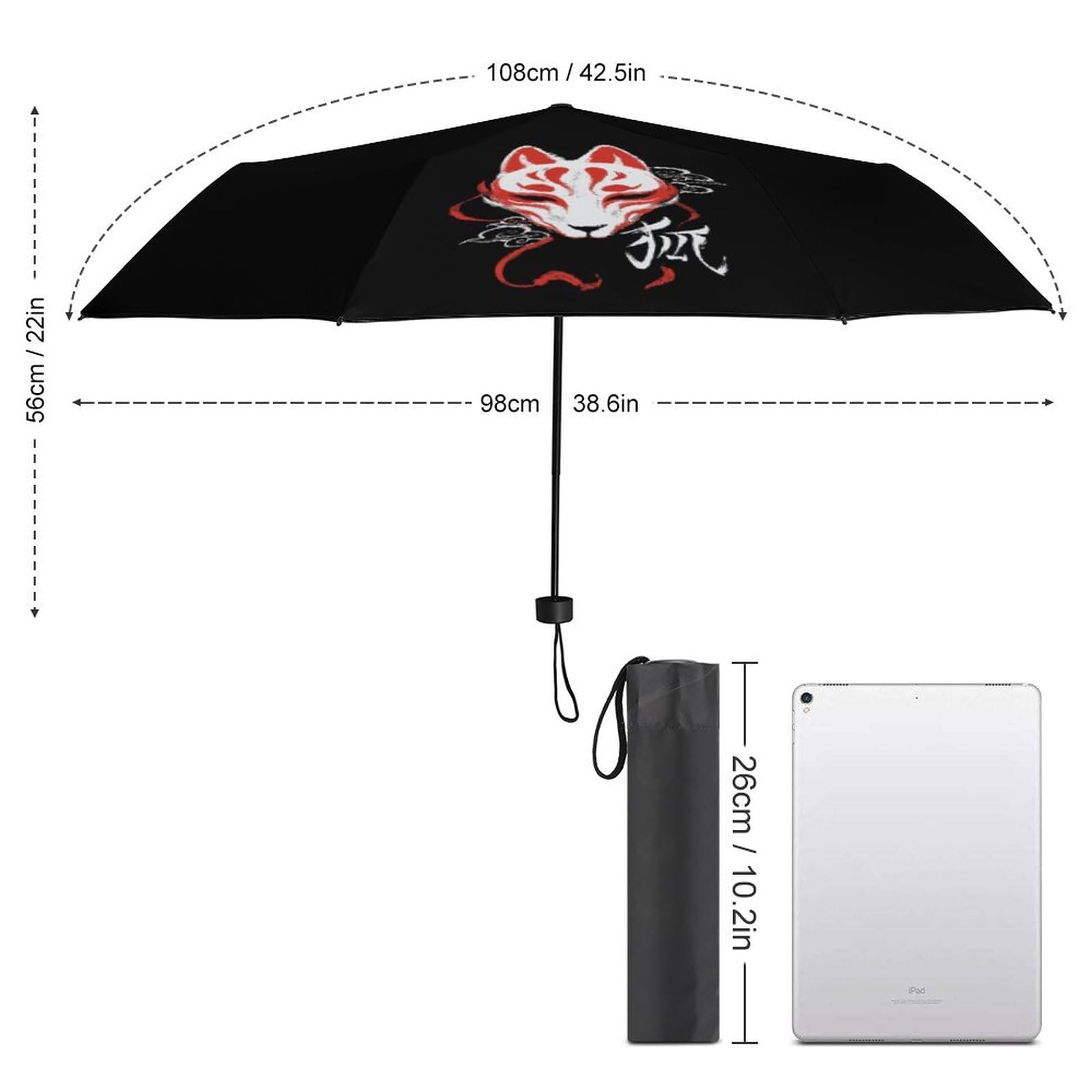 Amazon.co.jp: 折りたたみ傘 狐 きつね 日傘 折り畳み傘 遮光遮熱 UV