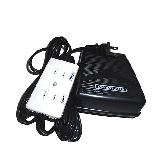 NGOSEW Universal Home Sewing Machine Foot Control Pedal with Cord and Light + Motor Block
