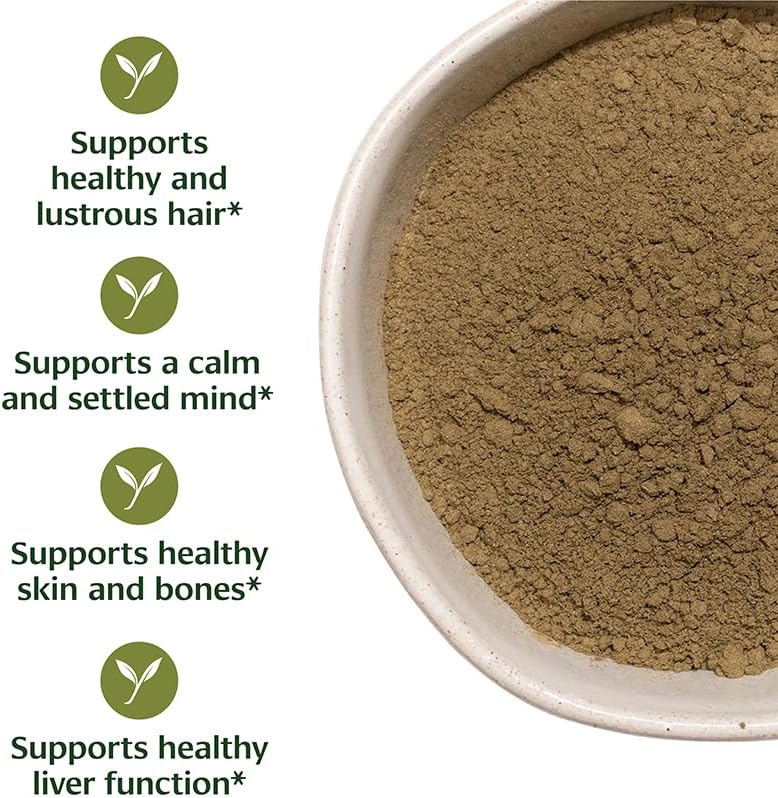 Miniatura 2 de Banyan Botanicals Polvo de Bhringaraj - Polvo orgánico de hoja Eclipta Prostrata - para una mente tranquila y un cabello, uñas, huesos y dientes