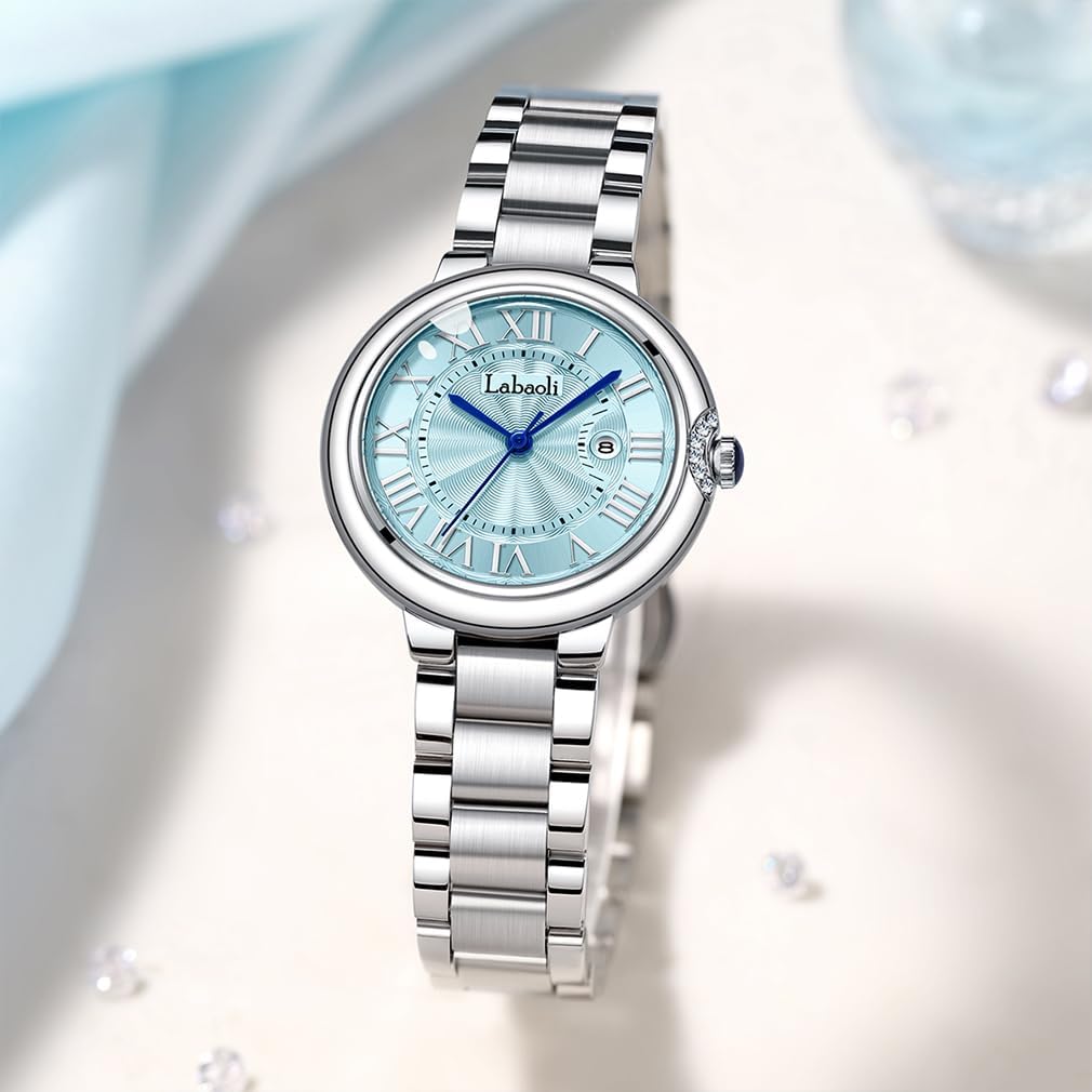Watch for Women Fashion Silver Stainless Business Classic Dress Luxury Analog Waterproof Simple Ladies Female Wife Gifts Wrist Watches