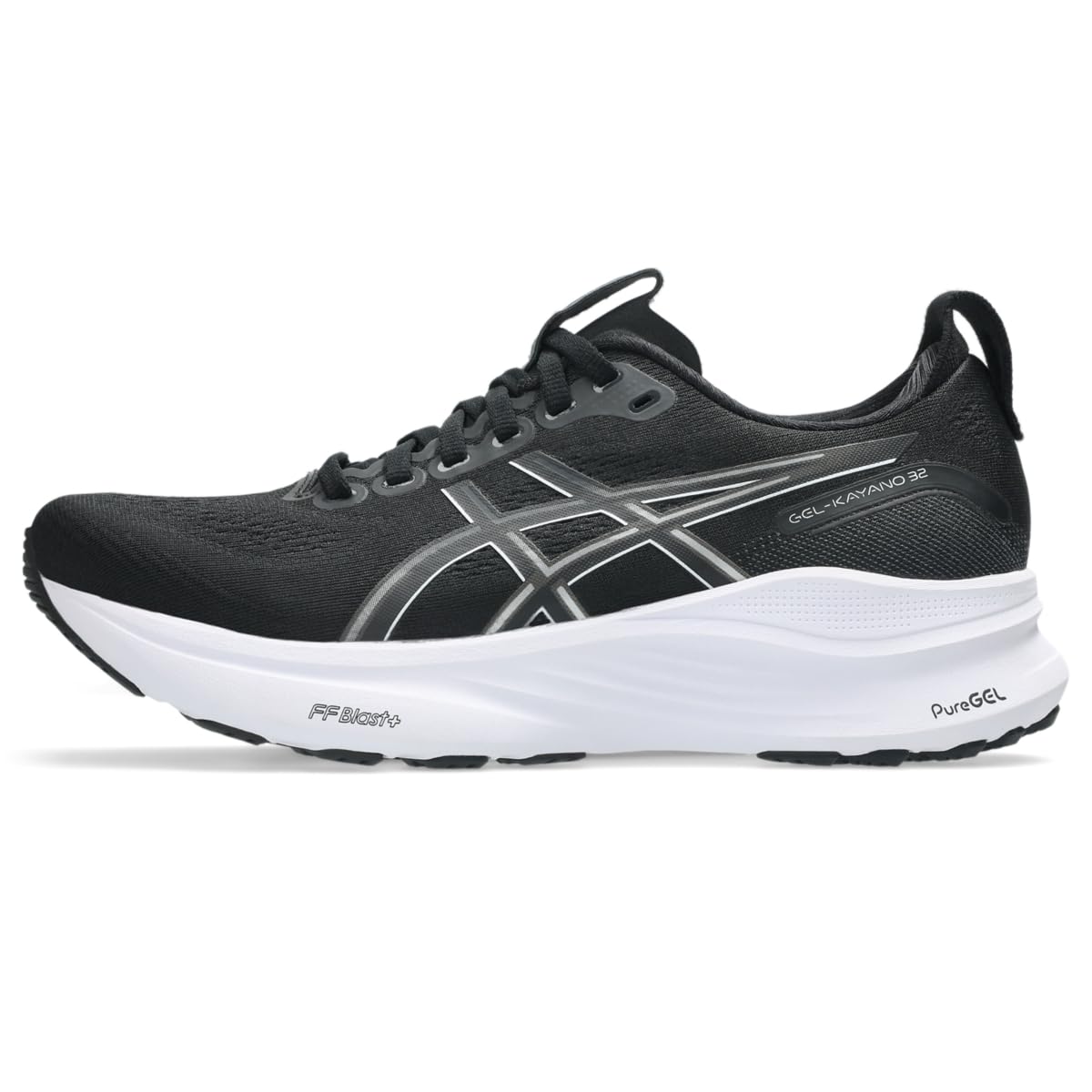 ASICS Women's Gel-Kayano 32 Running Shoes, 8, Black/White
