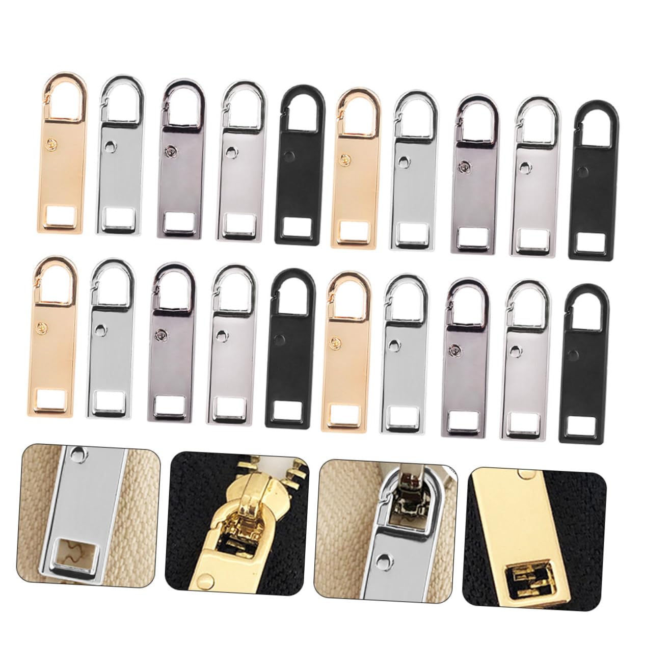 NUOBESTY 40piezas Tiradores Multifuncionales Para Cremalleras Accesorios Para Equipaje Ropa y Manualidades Solución Práctica Para Reemplazo De Lengüetas De Cremallera Mezclados