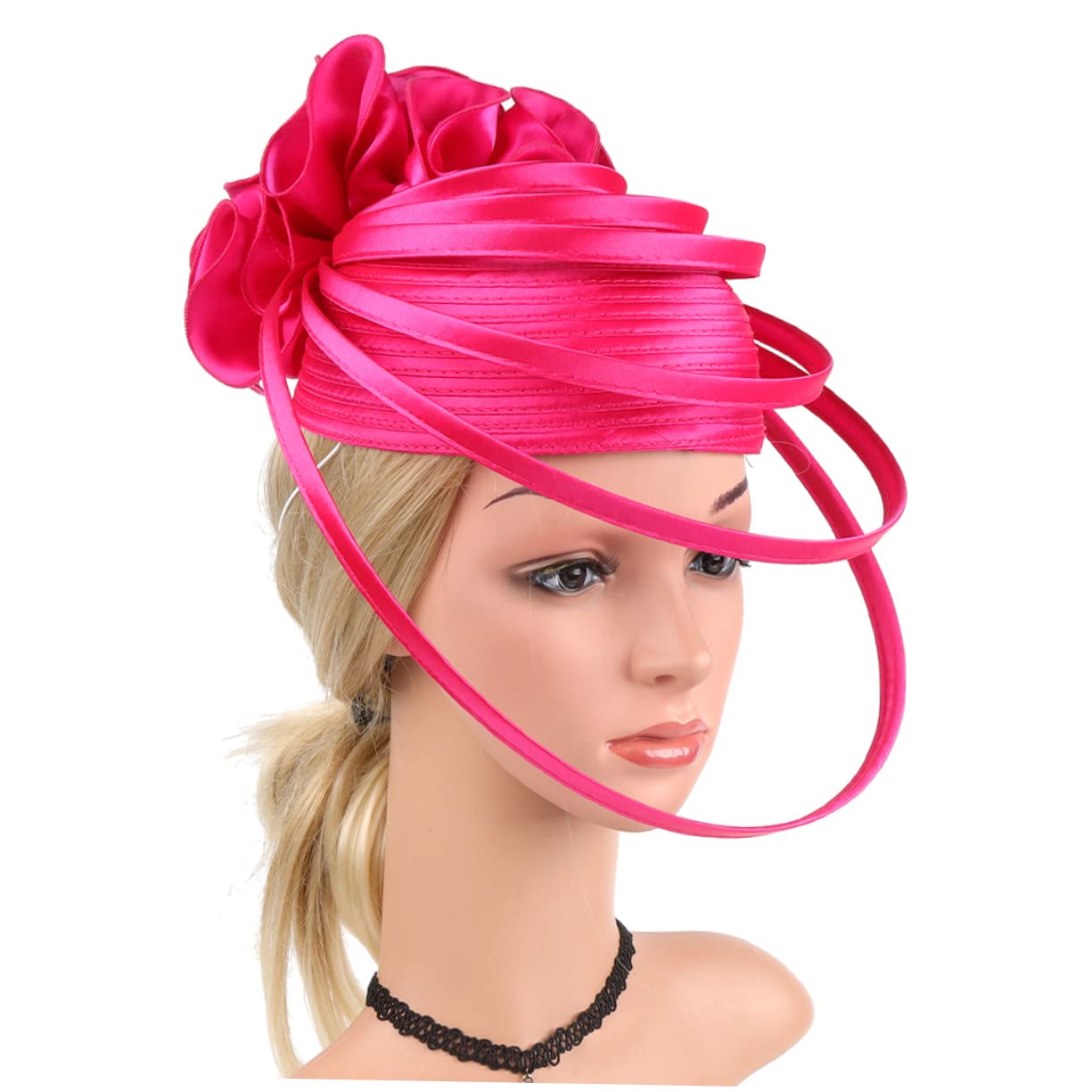 FOMIYES 2pezzi Fascinator Elegante da Donna per Cerimonie e Feste Cappello Leggero con Headband Accessorio da Sposa per Tea Party e Banquet Design Romantico e Comodo e Attraente per Ogni