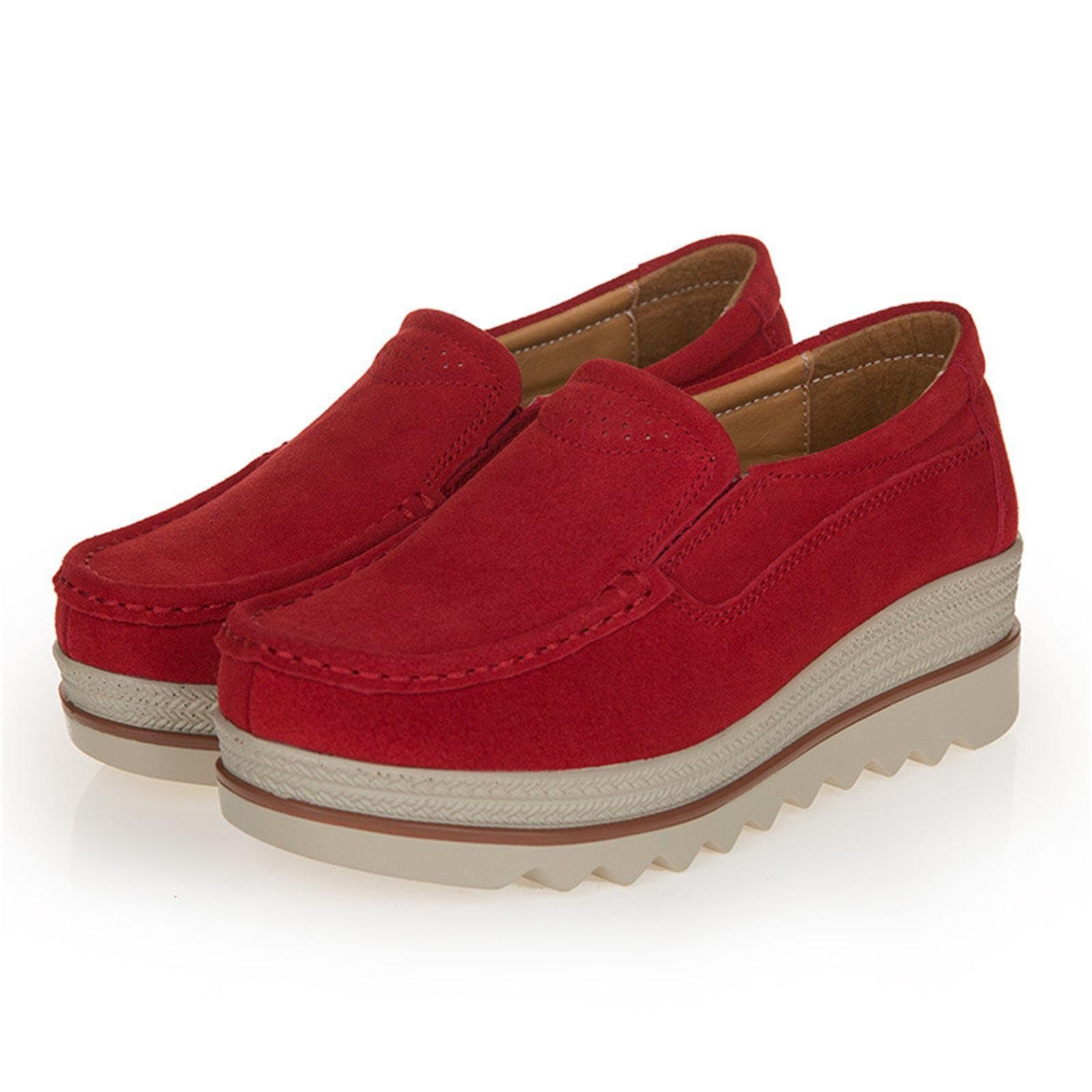Scarpe da lavoro da donna, per il tempo libero, con tacco alto, leggere, sportive, suola spessa, antiscivolo, con zeppa, estive, comode e per attività all'aria aperta