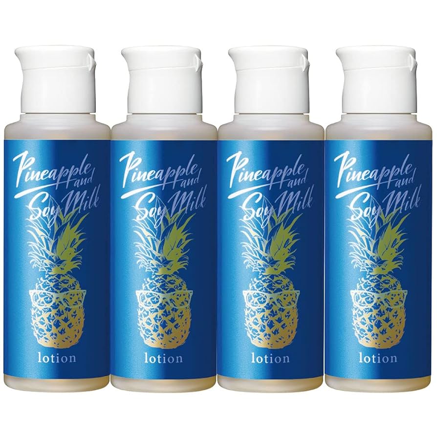 鈴木ハーブ研究所 パイナップル豆乳ローション　メンズ用4本セット Amazon.co.jp: 鈴木ハーブ研究所 パイナップル豆乳ローション