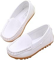Vista 4 de Lonsoen - Mocasines de meter para niños y niñas, suaves y de vestir