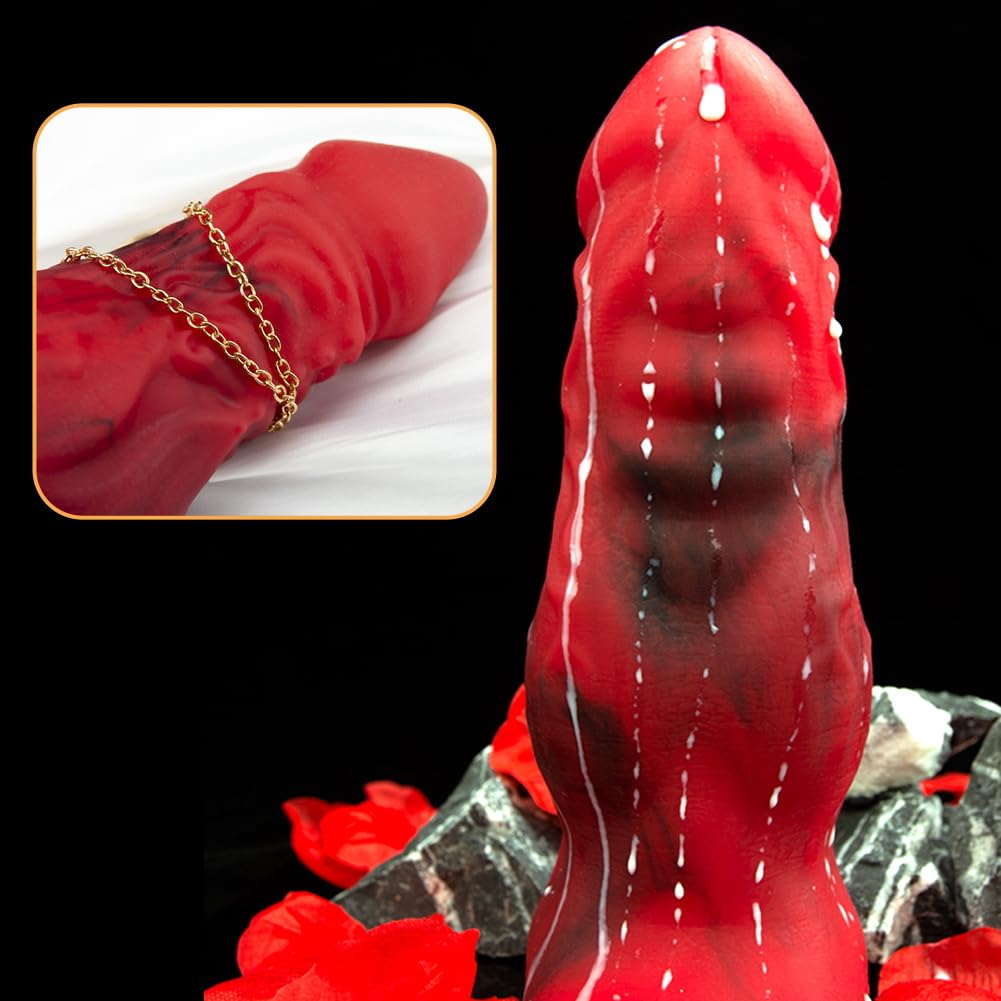 SXOVO Guaina Fallica Mostruosa, Guaina Pene con Anello Testicolare, Prolunga Pene Indossabile e Riutilizzabile, Ritardante Eiaculazione Precoce, Toys Sessuali per Uomini per il Piacere Coppia