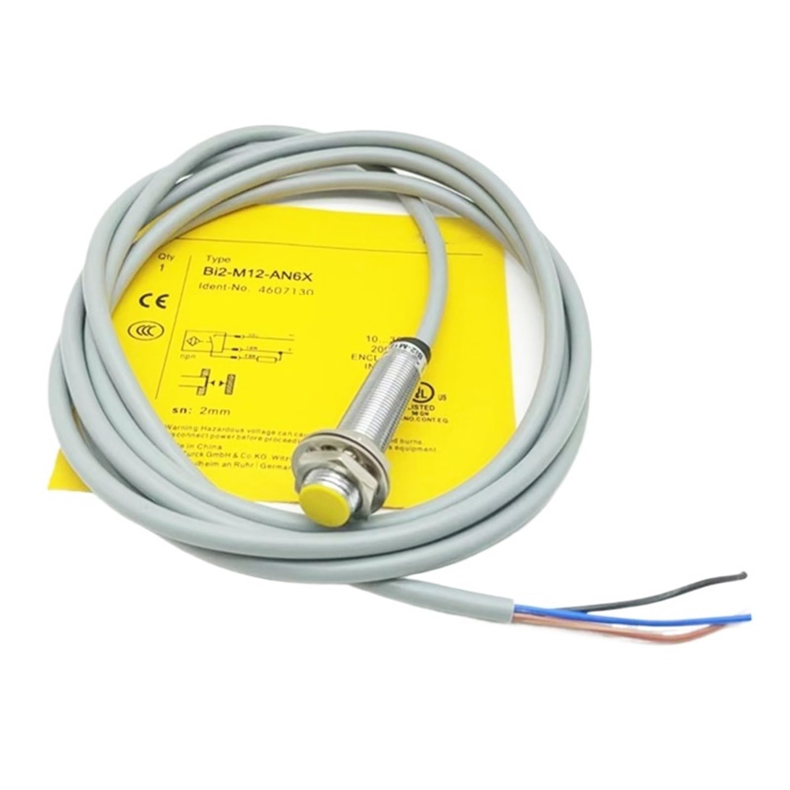 Détecteur BI2-M12-AP6X capteur de position inductif 10-30VCC filetage laiton M12