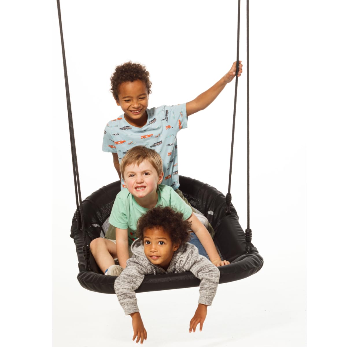 Altalena a nido (ovale), dimensioni 120 x 70 cm, portata fino a 150 kg, impermeabile, per interni ed esterni, altalena per bambini e adulti