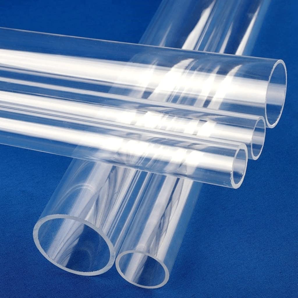 Przezroczysta akrylowa sztywna rura okrągła | Długość 50 cm, średnica zewnętrzna 16-110 mm, dostępna średnica 70 mm, solidna rura do akwarium i rura spustowa.