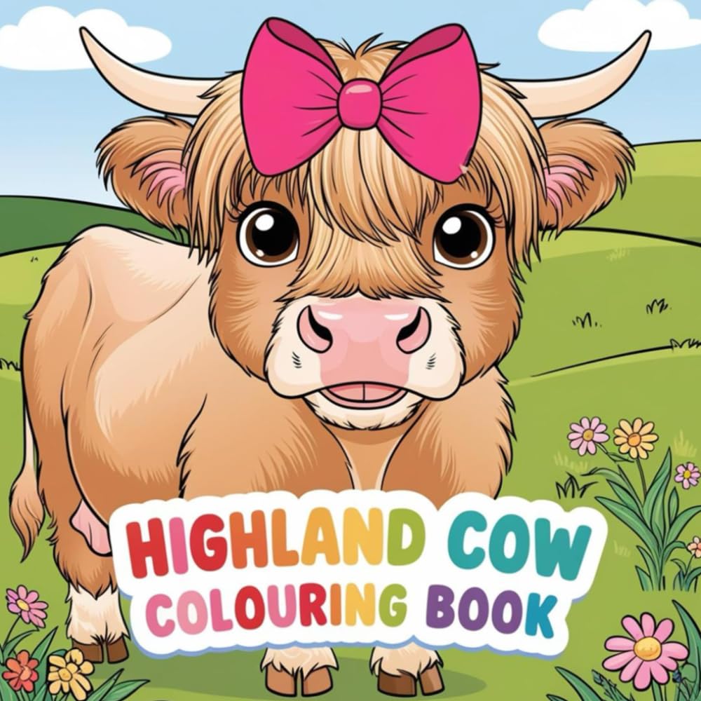 Highland Cow Colouring Book: From Moo to Meadow: A Colouring Journey