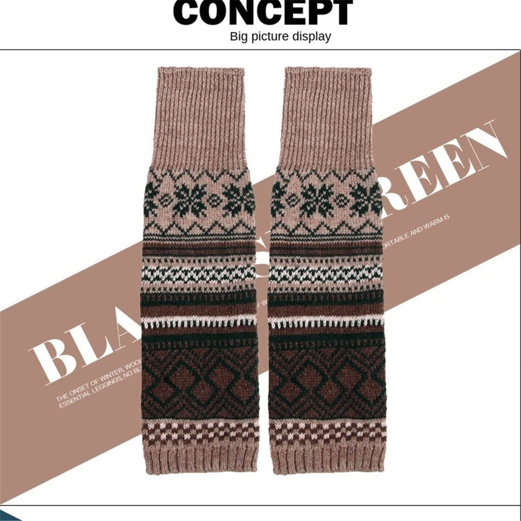 ACiyD Calzini Lunghi da Donna Scaldamuscoli in Lana Stivali Mucchi più Set di Autunno e Inverno per Mantenere Caldi Calzini Alti Fino al Ginocchio (Color : C, Size : One Size) (E One Size)