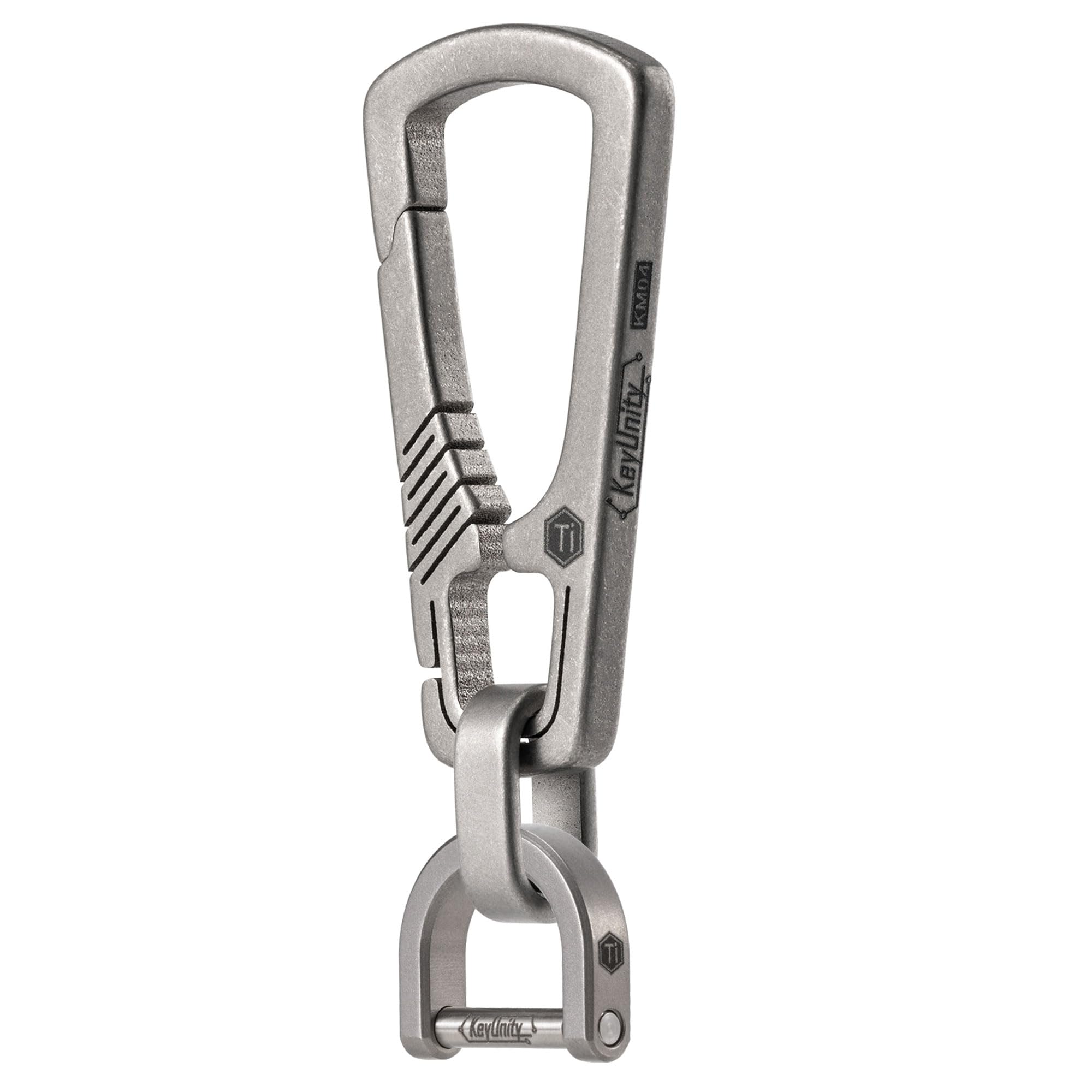 KeyUnity EDC Titanium D-Ring EDC Brelok do kluczy z karabińczykiem Quick Release dla mężczyzn