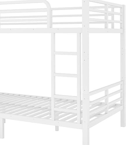 Miniatura 133 de Harper & Bright Designs Litera de metal completo sobre tamaño matrimonial para adultos, marco de cama de metal resistente con escalera y correas de