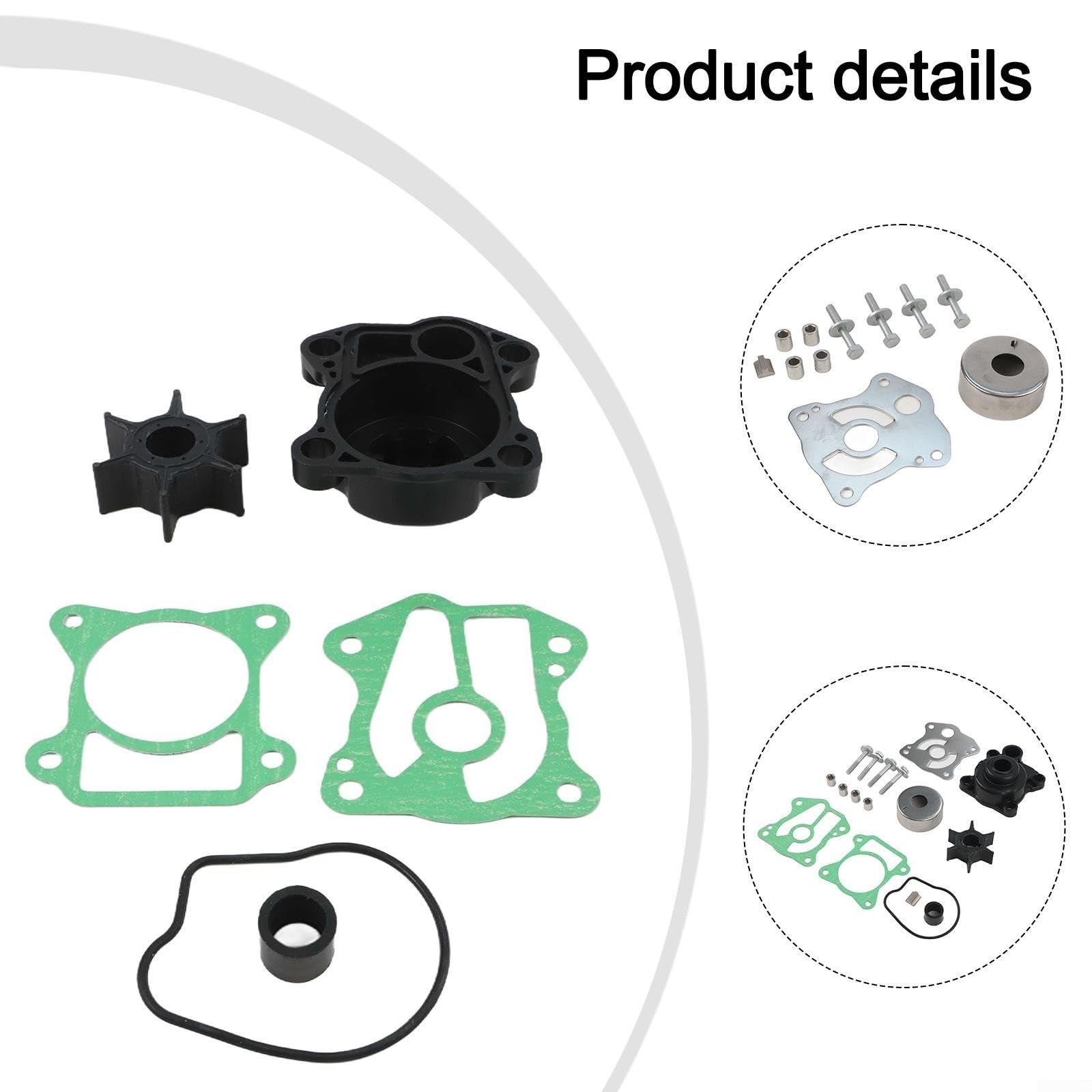 Kit girante pompa acqua per Honda 40-50HP, set di riparazione con guarnizioni alloggiamento, guarnizioni, bulloni, sostituisce 06193-ZV5-020 06193-ZV5-010