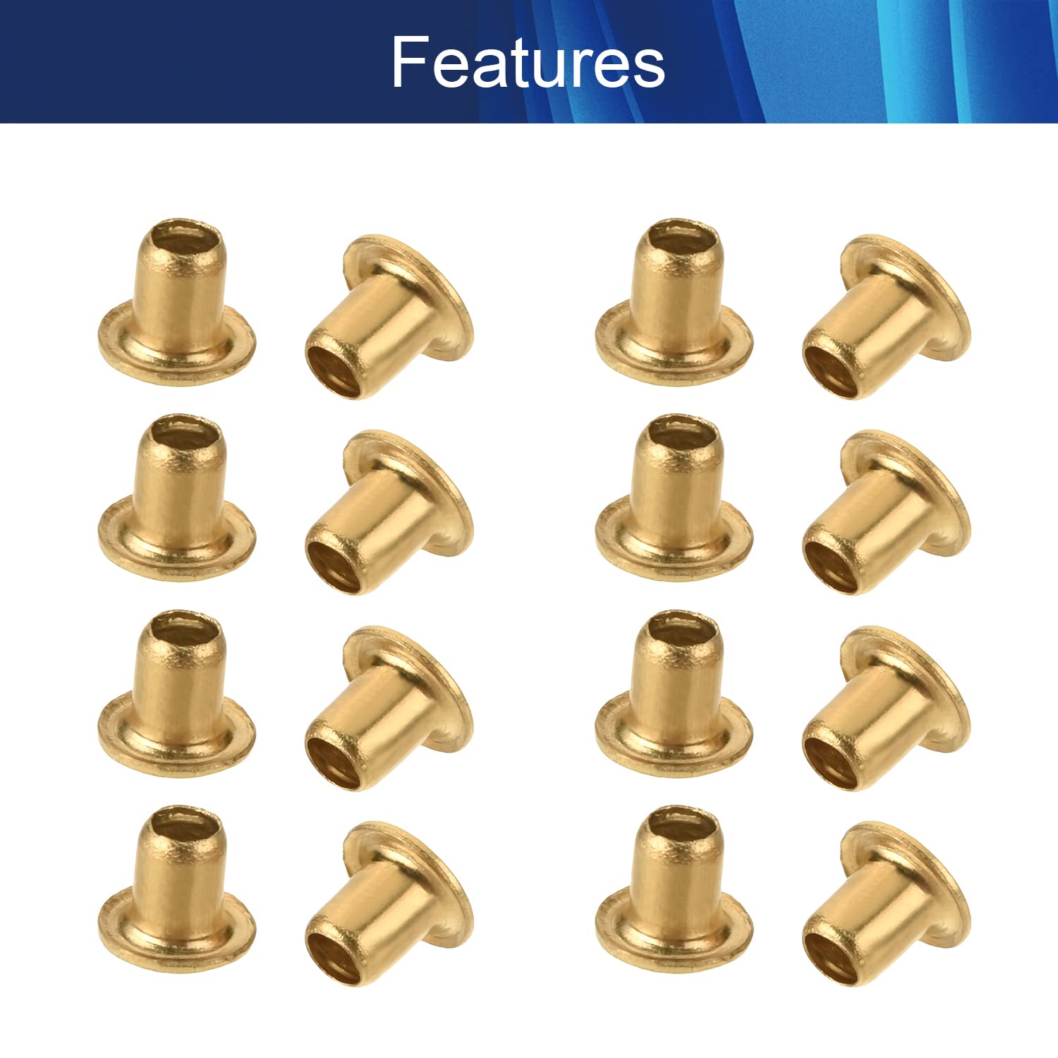 Through Hole Rivets For Leather Craft Aazon.co: Uxcell Hollow Rivet,4 X ...