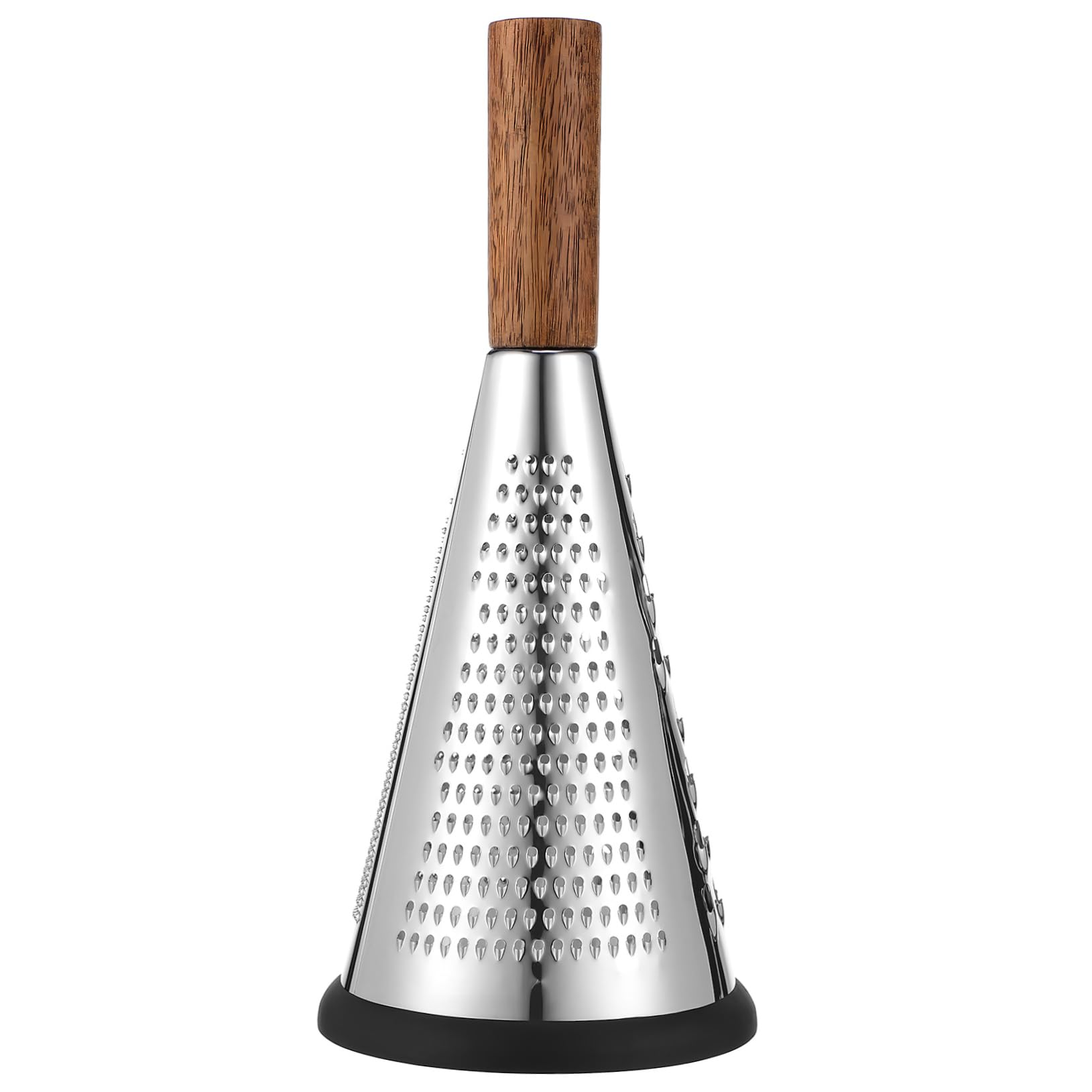 Ciieeo Stainless Steel Cone Cheese Grater with Handle Upright Multifunctional Kitchen Accessory for Quick Grating of Cheese Vegetables and More User Friendly Design with Enhanced