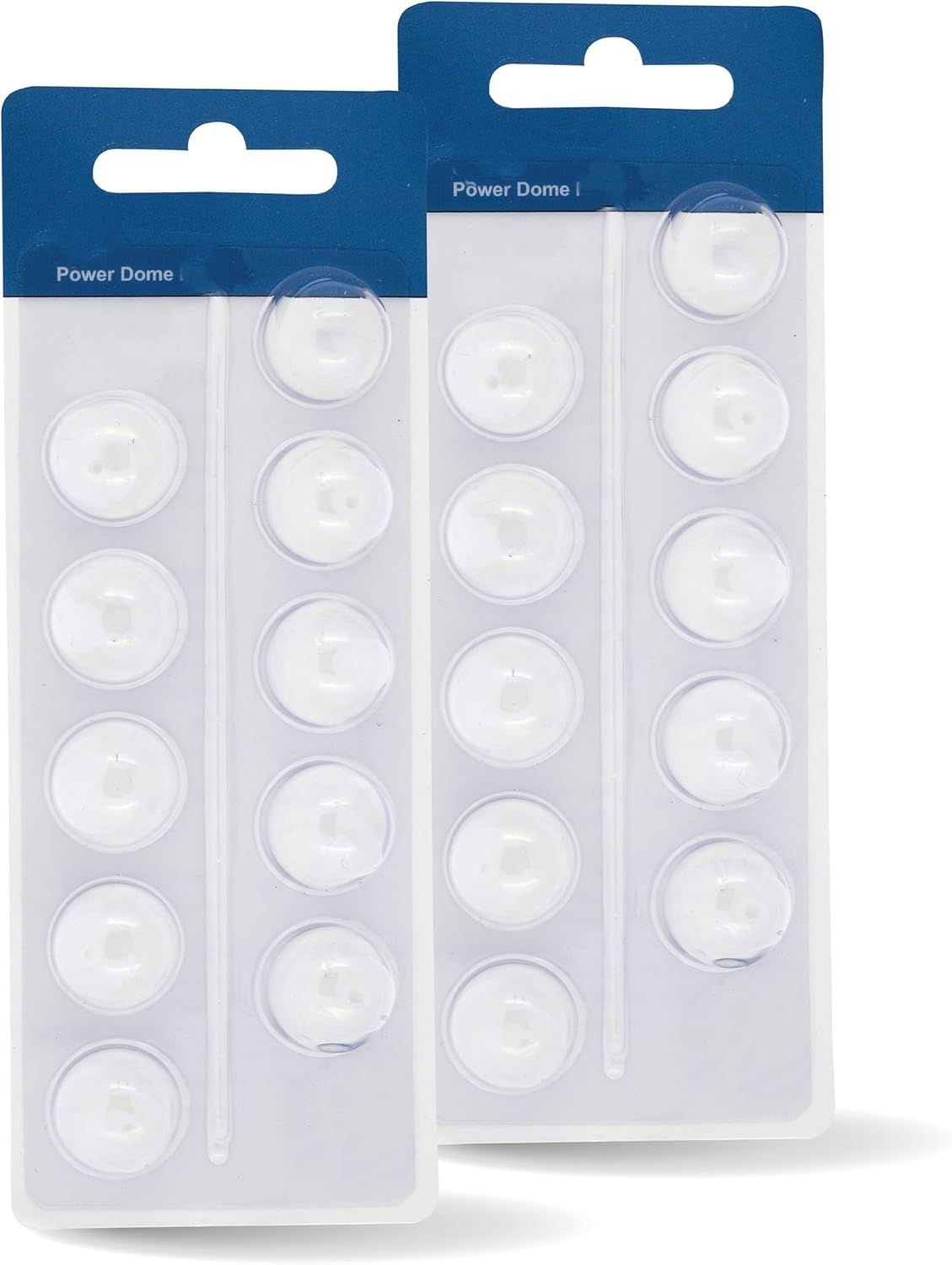 Power Domes 10mm Double Vent Hearing Aid for Oticon Replacements, Oticon Minifit Double Vent Bass Domes, 2 Pack of 10 Each (Total 20Pcs)