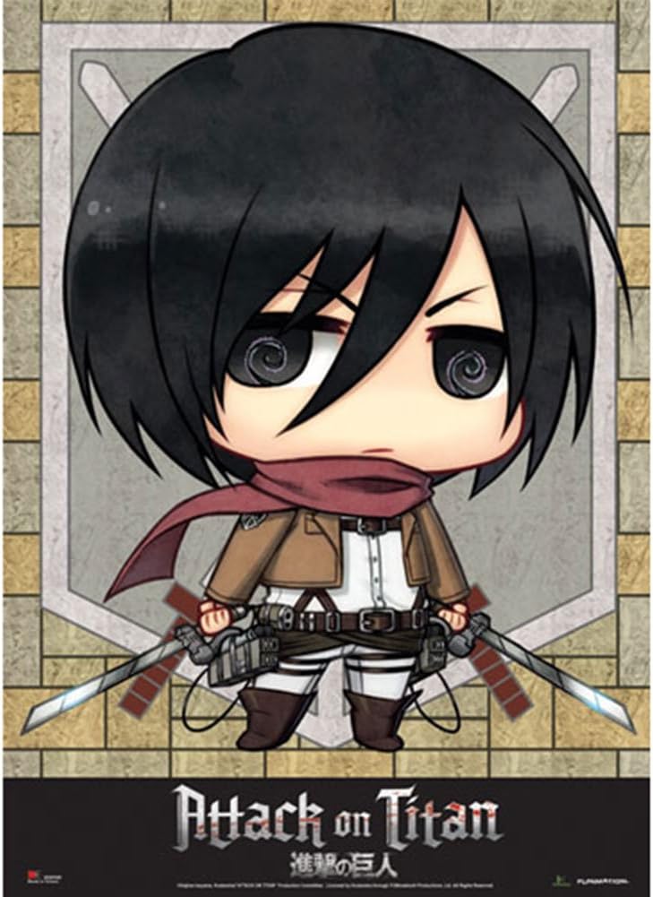Attatck On Titan SD Mikasa Wallscroll, 33"x 44"