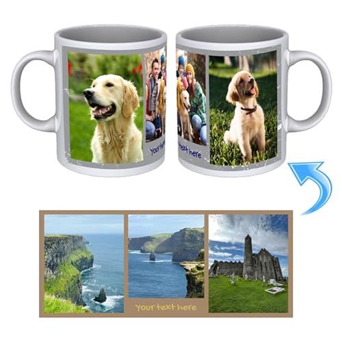 Personalized Photo Coffee Mug, Custom Picture Cup with Theme Designs,