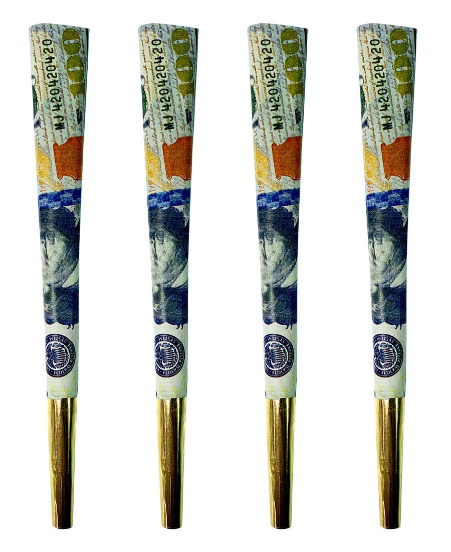 Elephant Rolling PapersMoney to Burn, Extra Long Pre-Rolled Cones 4 Pack