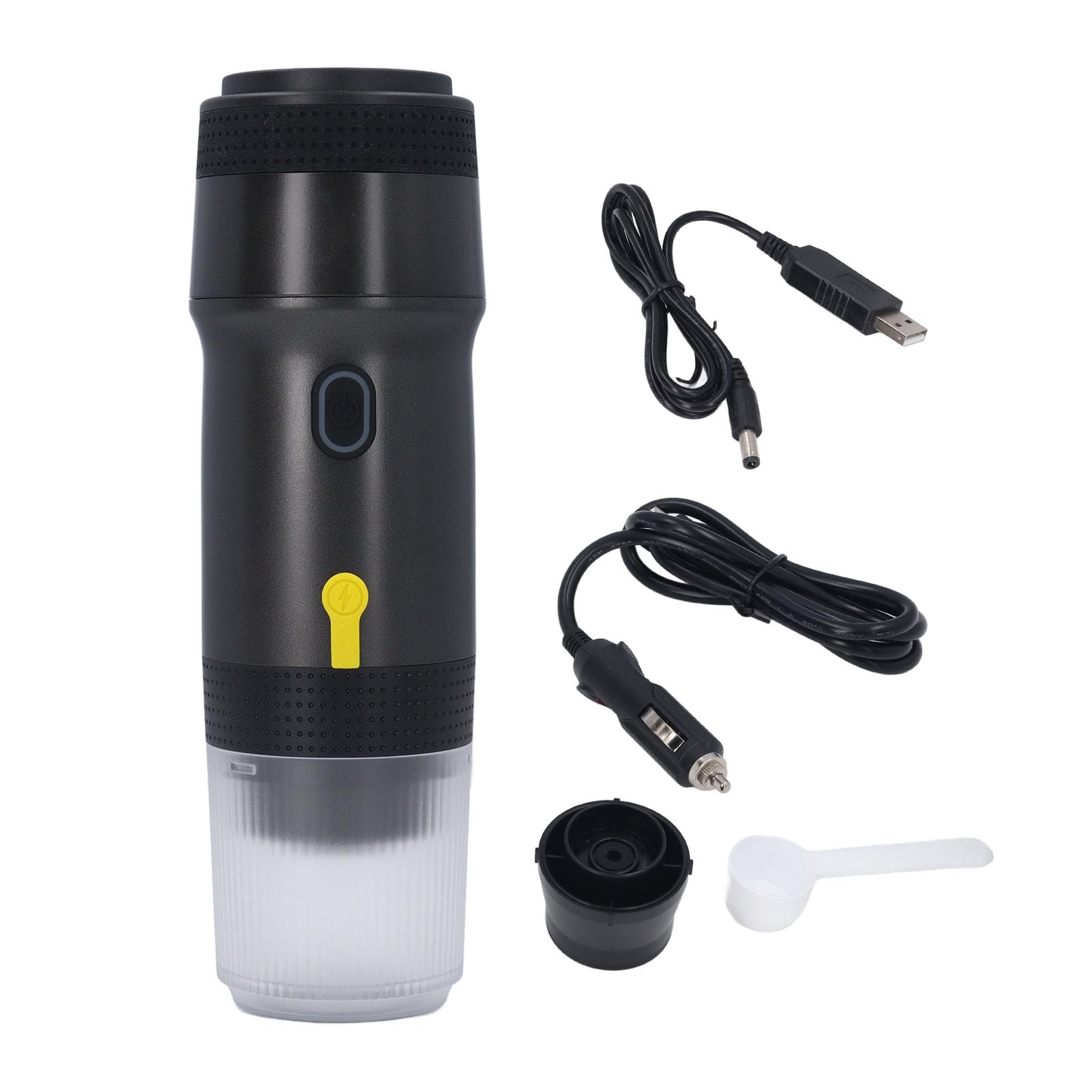 Yunir Macchina per caffè Espresso Elettrica Portatile, Caffettiera da Viaggio con Riscaldamento Rapido Senza Fili per Campeggio, Caffettiera per Auto per Escursionismo,