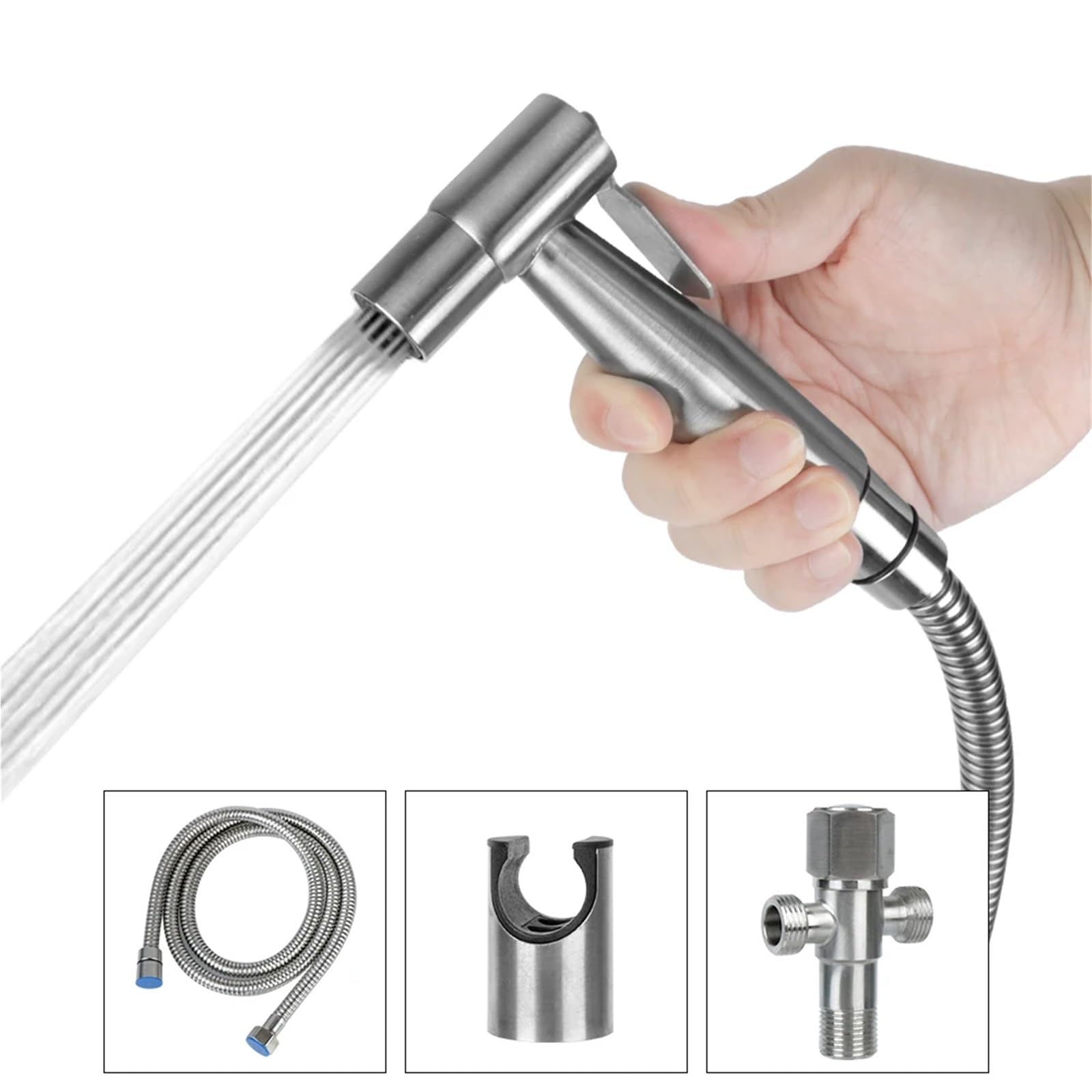 Pulverizador Bidet Mano Spray de bidé autolimpiante acero inoxidable