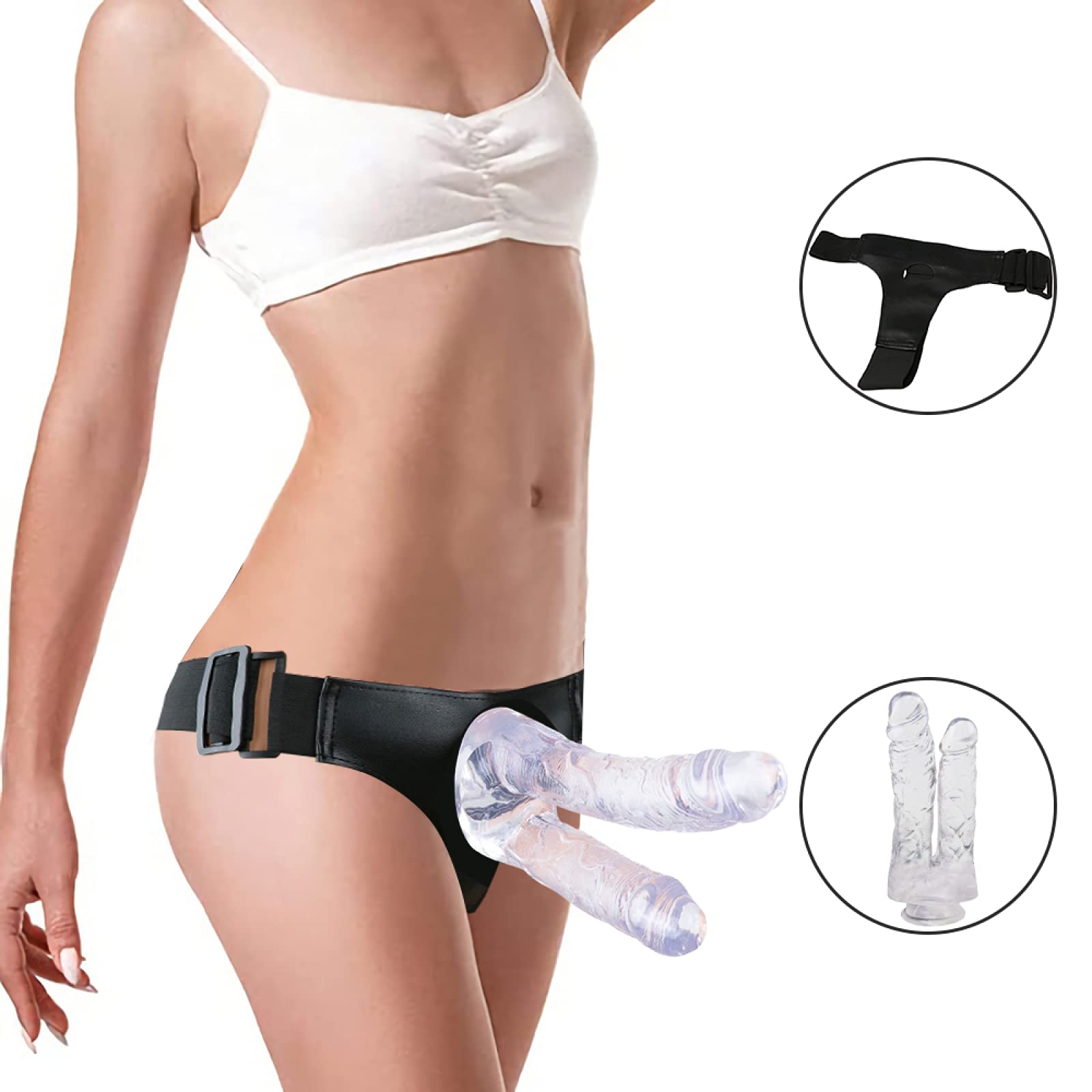 -Ś-Ëx Ť-Øyș Ġøđëmịché Soins de Santé Intimes Pour Femmes Pantalon Durable À Double Extrémité Couleur Transparente