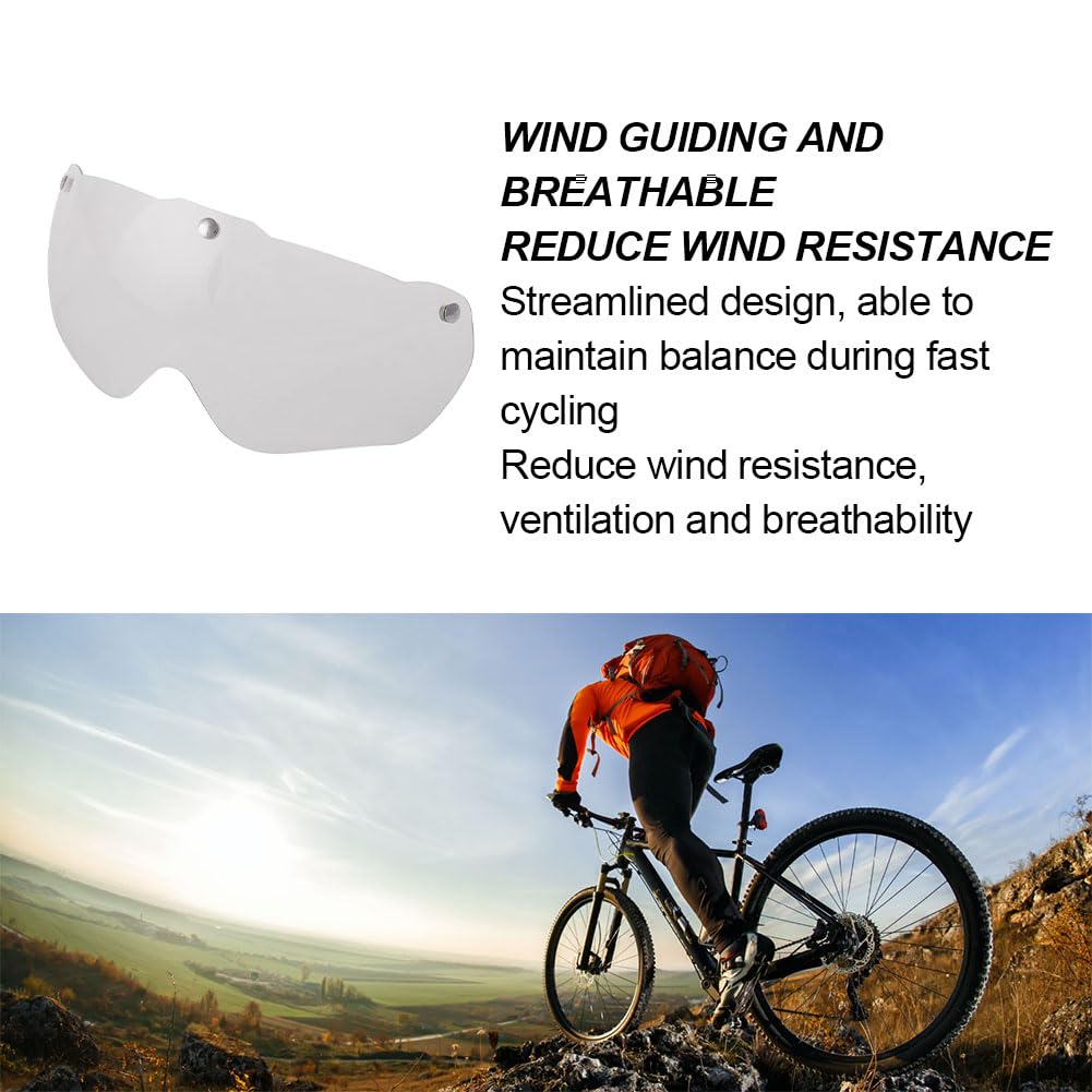 Cerioll Lunettes Magnétiques, Visière De Lunettes De Casque De Vélo Magnétique Détachable, Coupe-vent pour Casque de vélo Sport Sécurité Vélo(Le pôle est Négatif)