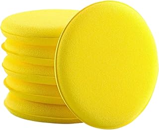 Dr.Wess Car Dashboard Wax Sponge, 12 cm x 12 cm x 2 cm Size, Yellow