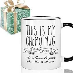Caneca de café This Is My Chemo de 325 ml, presente para pacientes de tratamento de quimioterapia, presentes de câncer, presente de cuidados com quimioterapia para mulheres, homens, amigos, família