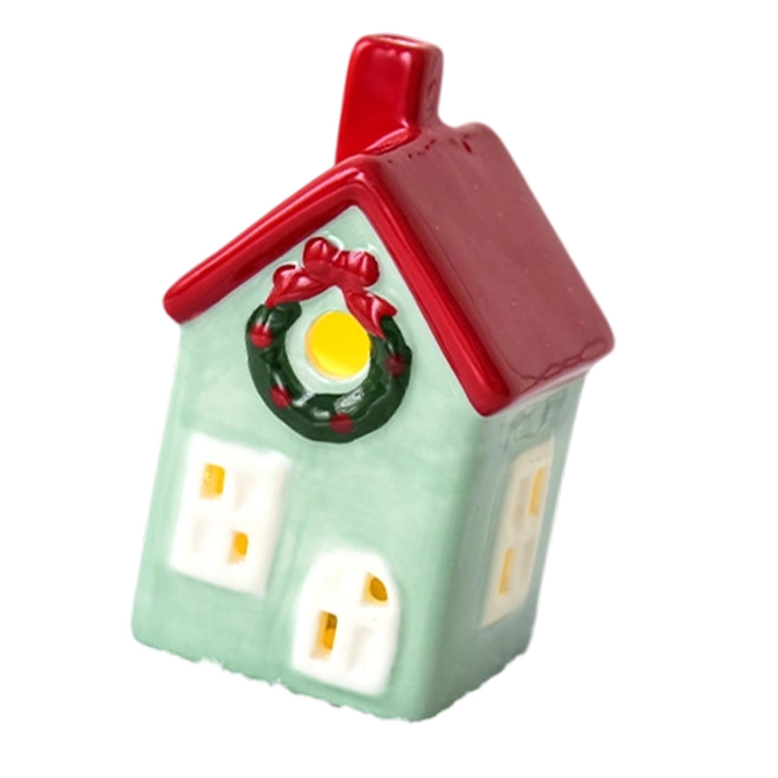 Ceramic Christmas Cottages Houses with Battery Power Supply Safe Indoor and Outdoor Decoration for Seasonal Enthusiasts Battery Operated Christmas Village