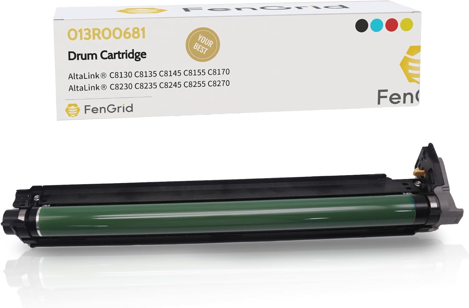013R00681 Drum Cartridge, R1/R2/R3/R4, Color-Universal, 180,000 Page-Yield, Works with Printer Models Xerox 013R00681 AltaLink C8130, C8135, C8145, C8155, C8170, C8230, C8235, C8245, C8255, C8270