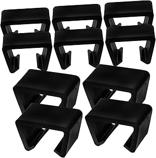 GANAZONO 10 Pçs Clipe De Mobília Ao Ar Livre Fora Do Sofá Sofá De Rattan Móveis Ao Ar Livre Curvo Sofá Ao Ar Livre Clipes De Alinhamento Conectores Secionais Pp Preto Secional Cadeira